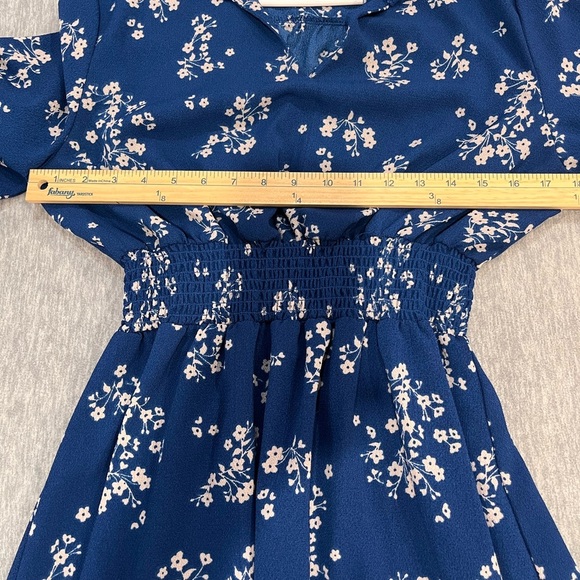 Katella women’s Chic Blue Floral  3/4 Sleeve Dress size xl # 222 - Picture 8 of 8